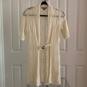 Off White Crochet One A Cardigan/Sweater